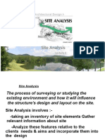 Site Analysis: Architectural Design I-2192