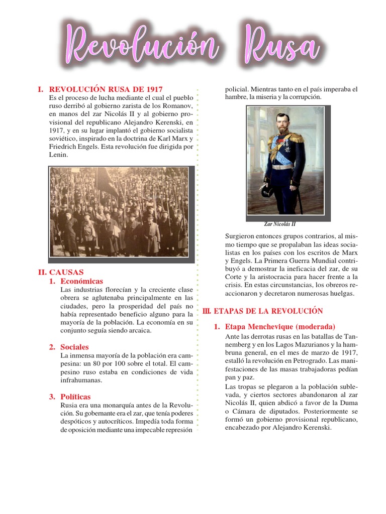 Revolución Rusa de 1917 | PDF | Vladimir Lenin | Bolcheviques