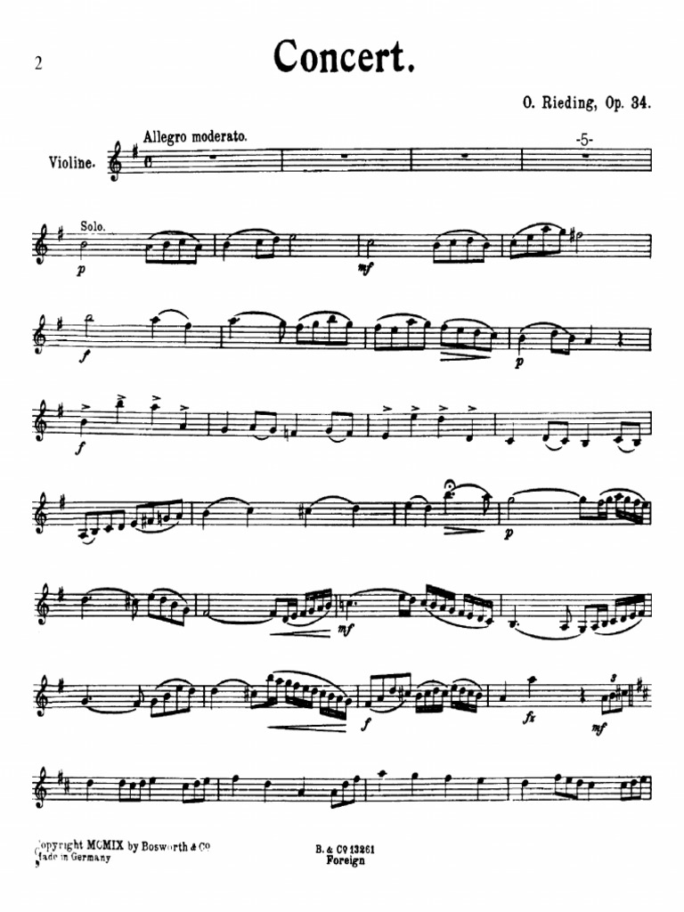 Rieding Concerto 1 Op 34 Violin PDF