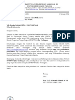 Surat Rektor Tentang PMDK 2011