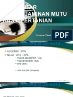 Sistem Jaminan Mutu Hasil Pertanian