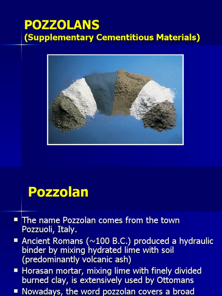 Fdocuments - in Pozzolans Supplementary Cementitious Materials 