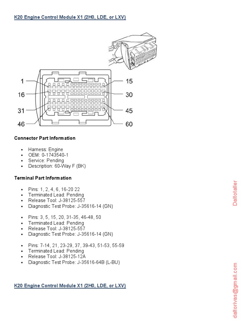 Pinout Diagramas Pcm 154 Pines Cruze 1 6 1 8 2 0 12 15 Pdf Throttle Fuel Injection