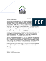 Fauntleroy Community Association letter
