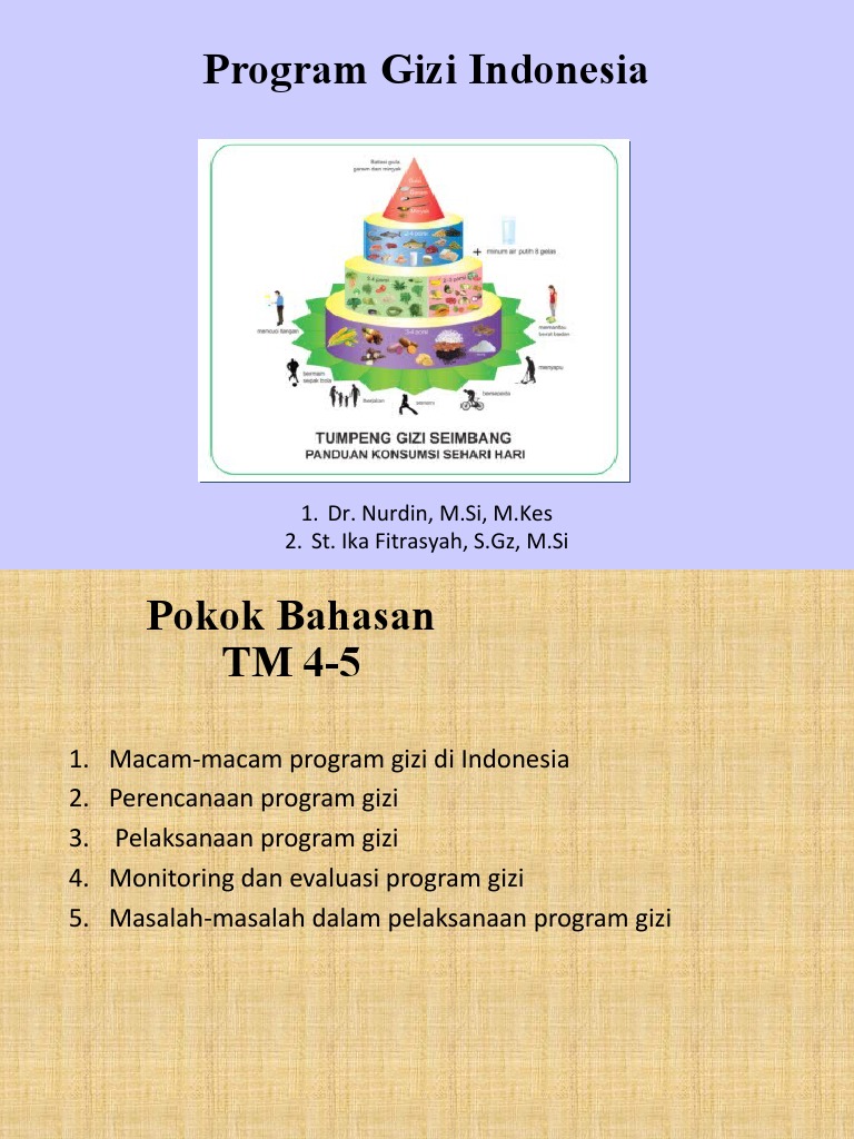 Kebijakan dan Program Gizi Indonesia | PDF