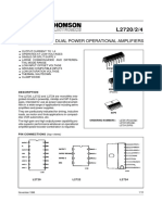 Low Drop Dual Power Operational Amplifiers: Description