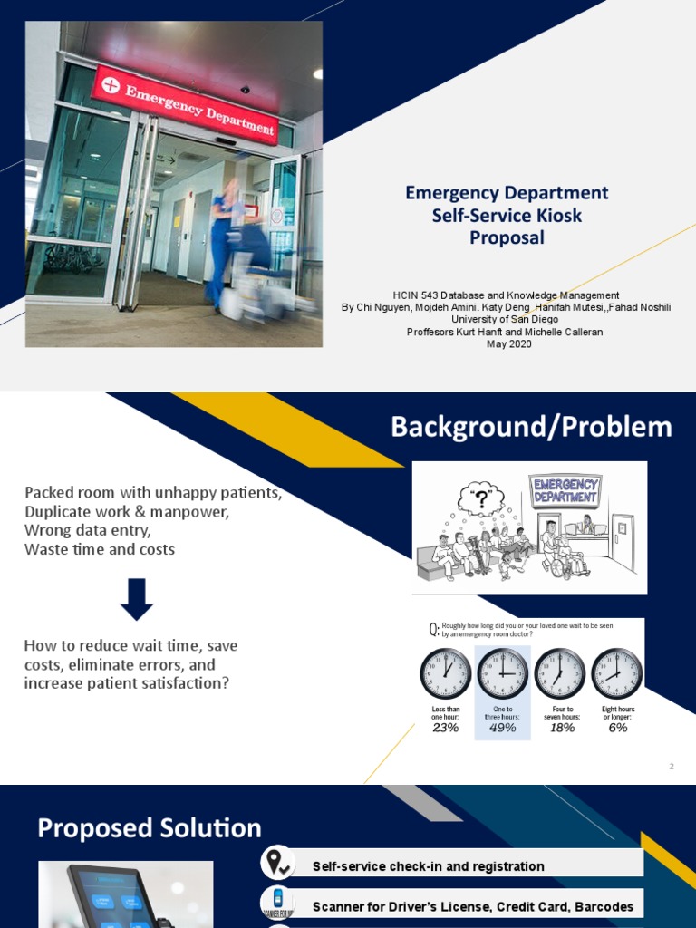 Emergency Department Kiosk Proposal | PDF | Emergency Department ...