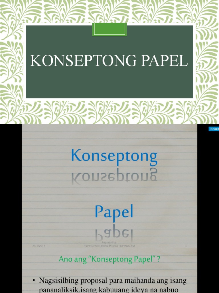 Konseptong Papel | PDF