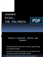 Lesson 8: Rizal, The Polymath