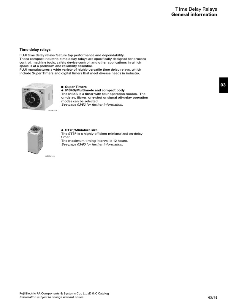 MS4SM Timer Operation Manual | PDF | Relay | Alternating Current