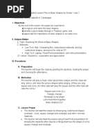 Grade 1 Lesson Plan: Basic Shapes | PDF | Shape | Rectangle