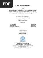 A Mini Project Report ON Kenpave Analysis For Low Volume Roads With Reduced Resilient Modulus Values