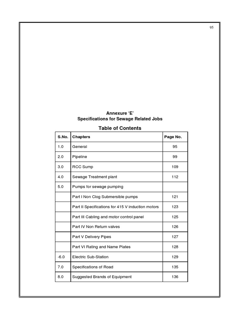 Sewage Job Specifications Overview | PDF | Pipe (Fluid Conveyance ...