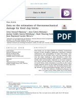 Data On The Estimation of Thermomechanical Damage For Fired Clay Bricks
