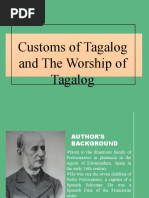 Customs of Tagalog and The Worship of Tagalog