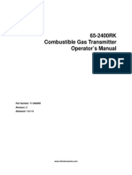 65-2400RK Combustible Gas Transmitter Operator's Manual: Part Number: 71-0060RK Revision: C Released: 1/31/13