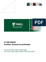 01.4Ib.50040A Powlvac® Dummy Circuit Breaker