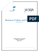 Business Culture and Strategy: Outcome: 01