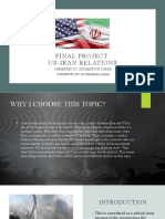 Final Project Us-Iran Relations: Presented To: Sir Mansoor Zubair Presented By: Muhammad Azam