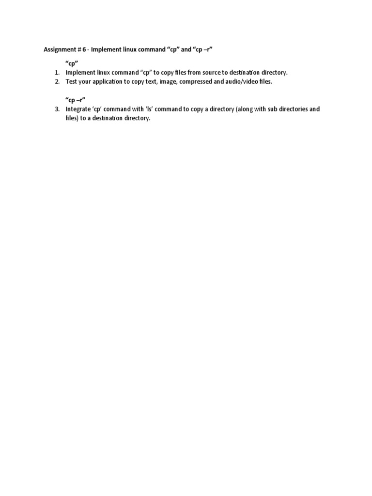 Implement Linux 'cp' Command | PDF