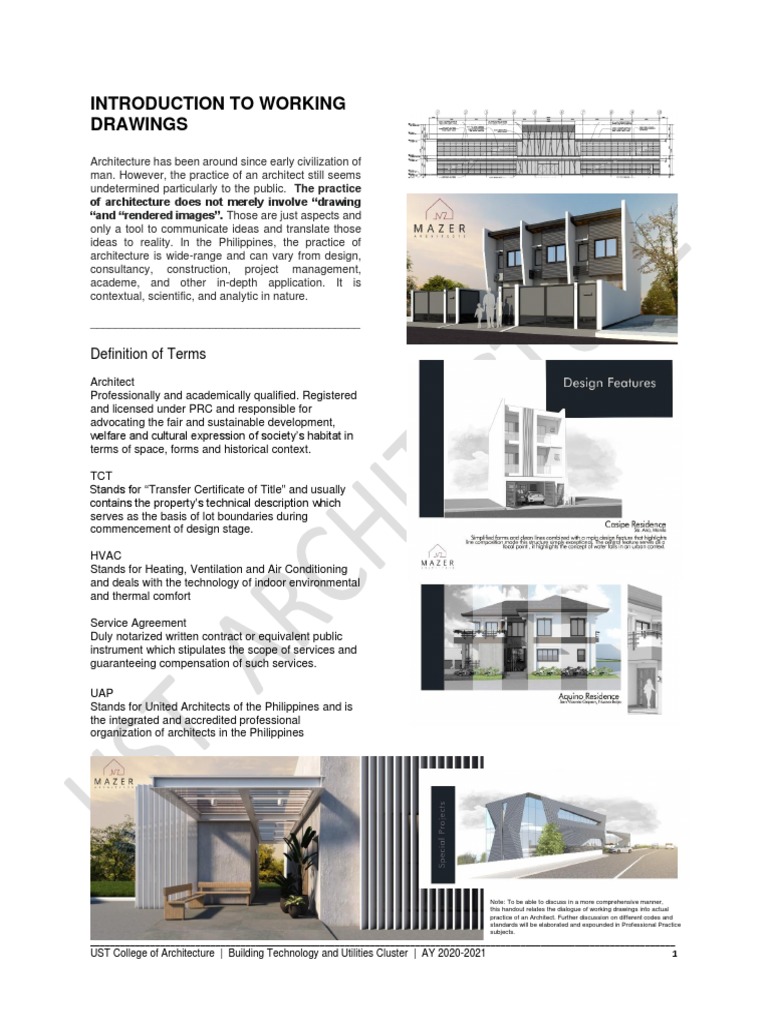 Introduction to Working Drawings in Architecture | PDF | Architect