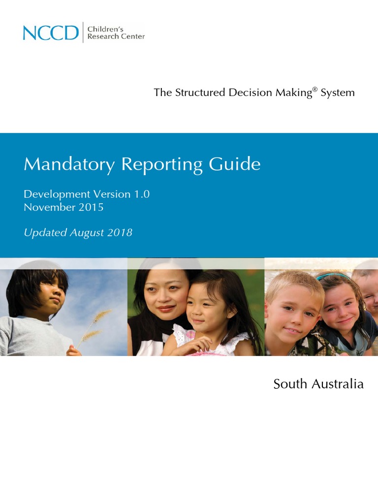 Mandatory Reporting Guide PDF Child Neglect Domestic Violence
