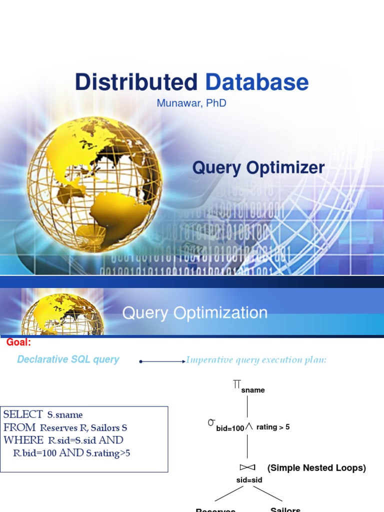 08 Dist DB - Query Optimizer New | PDF | Database Index | Algorithms