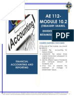 MODULE 10.2 - Treasury Shares, Dividends and Retained Earnings