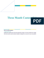 Three-Month Content Calendar Template