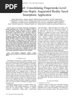 AR Basketball: Consolidating Fingerstroke-Level Model For A Visuo-Haptic Augmented Reality Based Smartphone Application