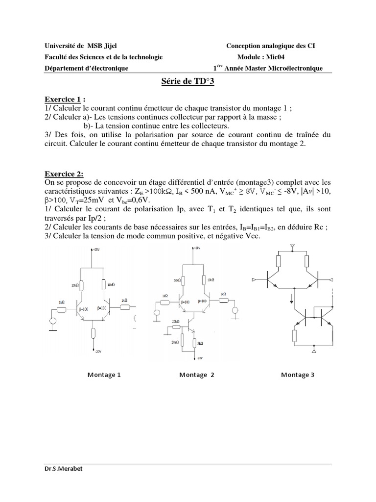 Conception de circuits intégrés analogiques | PDF | Sciences et ...