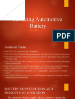 Servicing Automotive Battery
