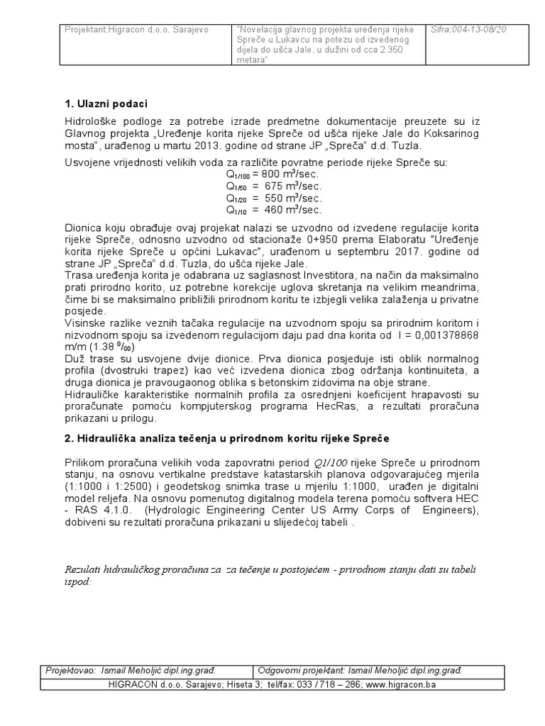Hidraulicki Proracun | PDF