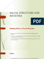 Social Structure and Societies