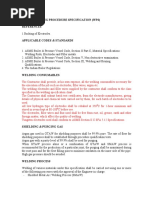 Welding Procedure Specification