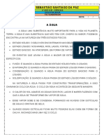 Atividade de Ciências - A Água - 4º e 5º Ano