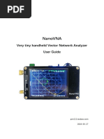 Nanovna: Very Tiny Handheld Vector Network Analyzer User Guide