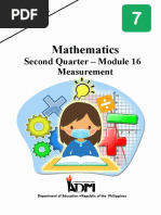 Measurement Second Quarter - Module 16: Mathematics