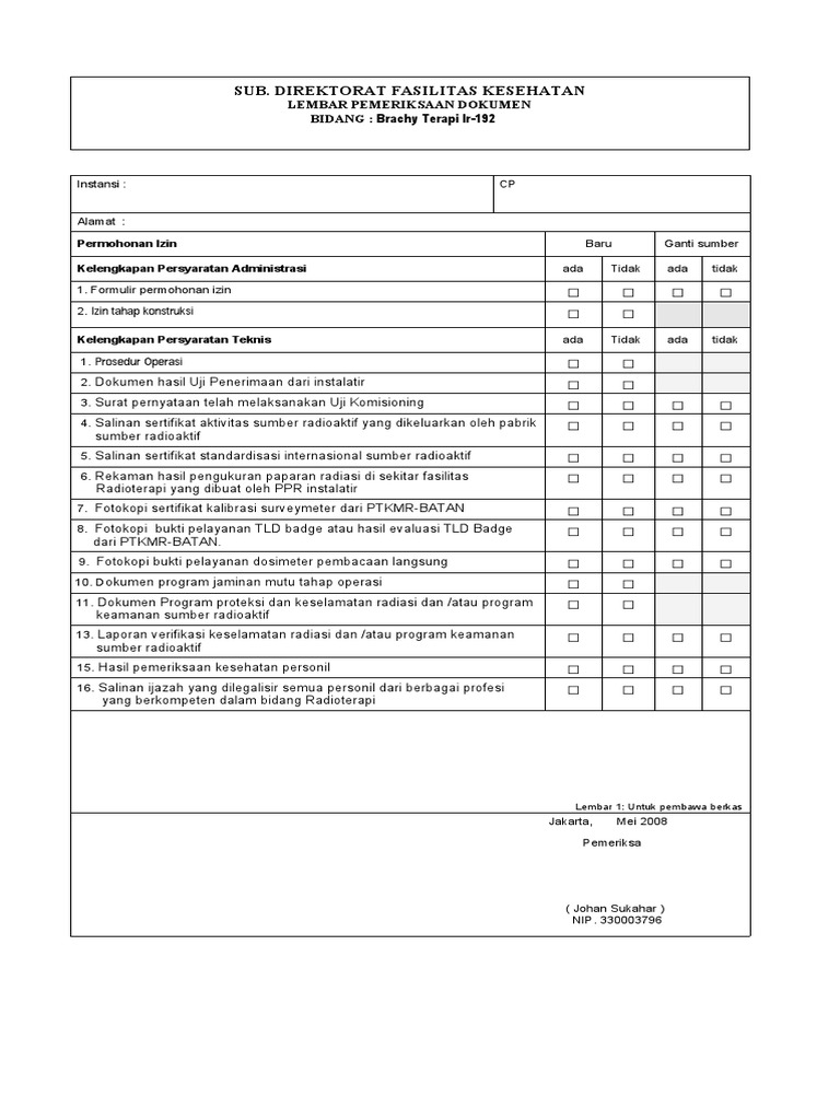 Checklist Terapi | PDF