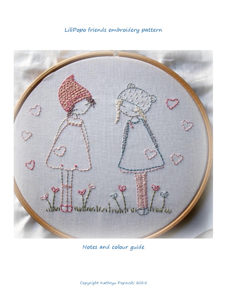 Lilipopo Friends Embroidery Pattern | PDF | Embroidery | Textile Arts