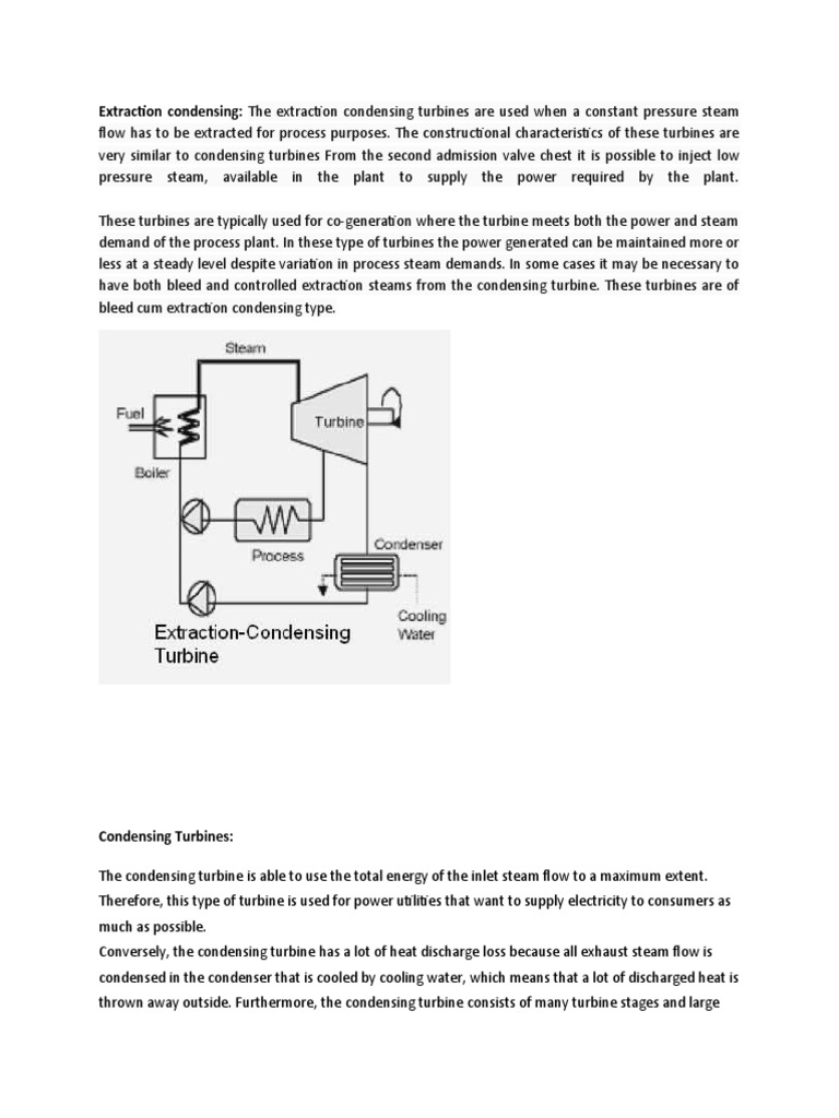 Extraction Condensing PDF Turbine Steam