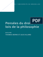 Pensées Du Droit, Lois de La Philosophie