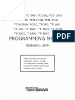 Takisawa TC Series Program Manual