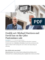 The Stage Double Act Michael Harrison and David Ian On The Qdos Pantomimes Sale