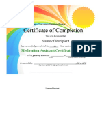 Certificate of Completion Template 01