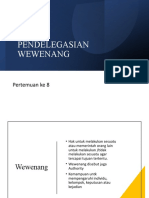 8.. Pendelegasian Wewenang