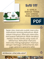 BAB VII B Gereja Sebagai Tanda Dan Sarana Keselamatan Manusia