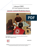 Lebanon DREF MDRLB007 Lessons Learned Workshop Report