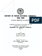 History of Indian National Congress, 1885-1950: Master of Library Science