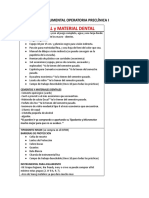 Cronograma de Instrumental Operatoria Preclinica I